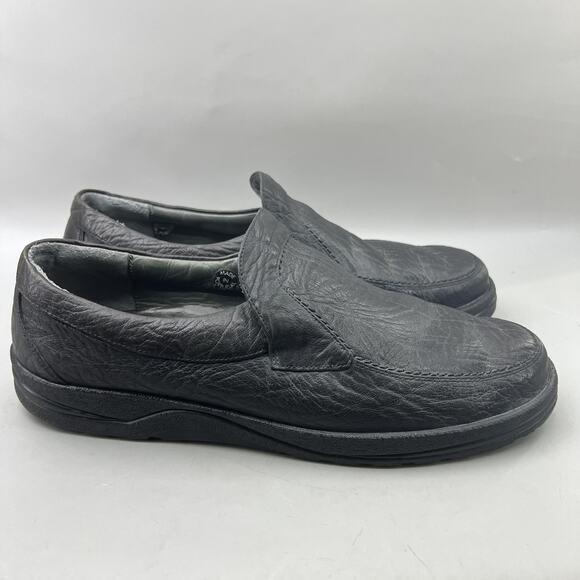 Mephisto Air-Jet Slip On Loafers Men Size 11 Black Leather Comfort Low Top Shoes - Picture 1 of 9